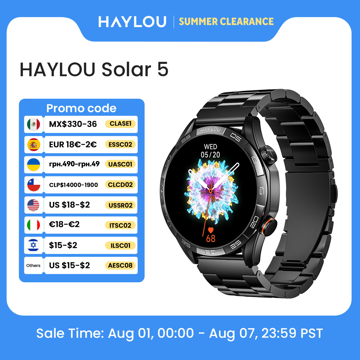 Gps Running Watch - HAYLOU Solar 5 Voice Calling Smartwatch