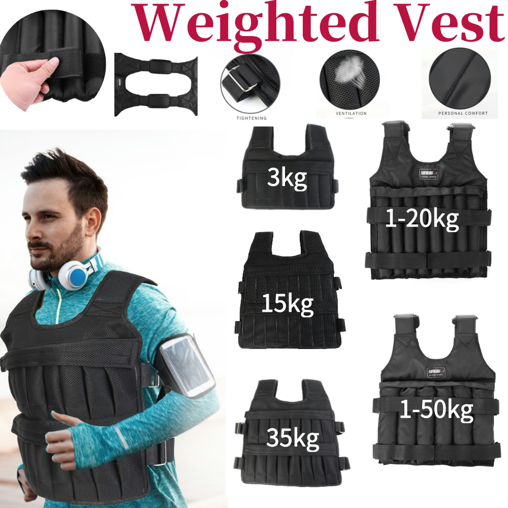 Running Jogging Gear - 3/15/35kg Workout Weight Jacket Adjustable Exercise