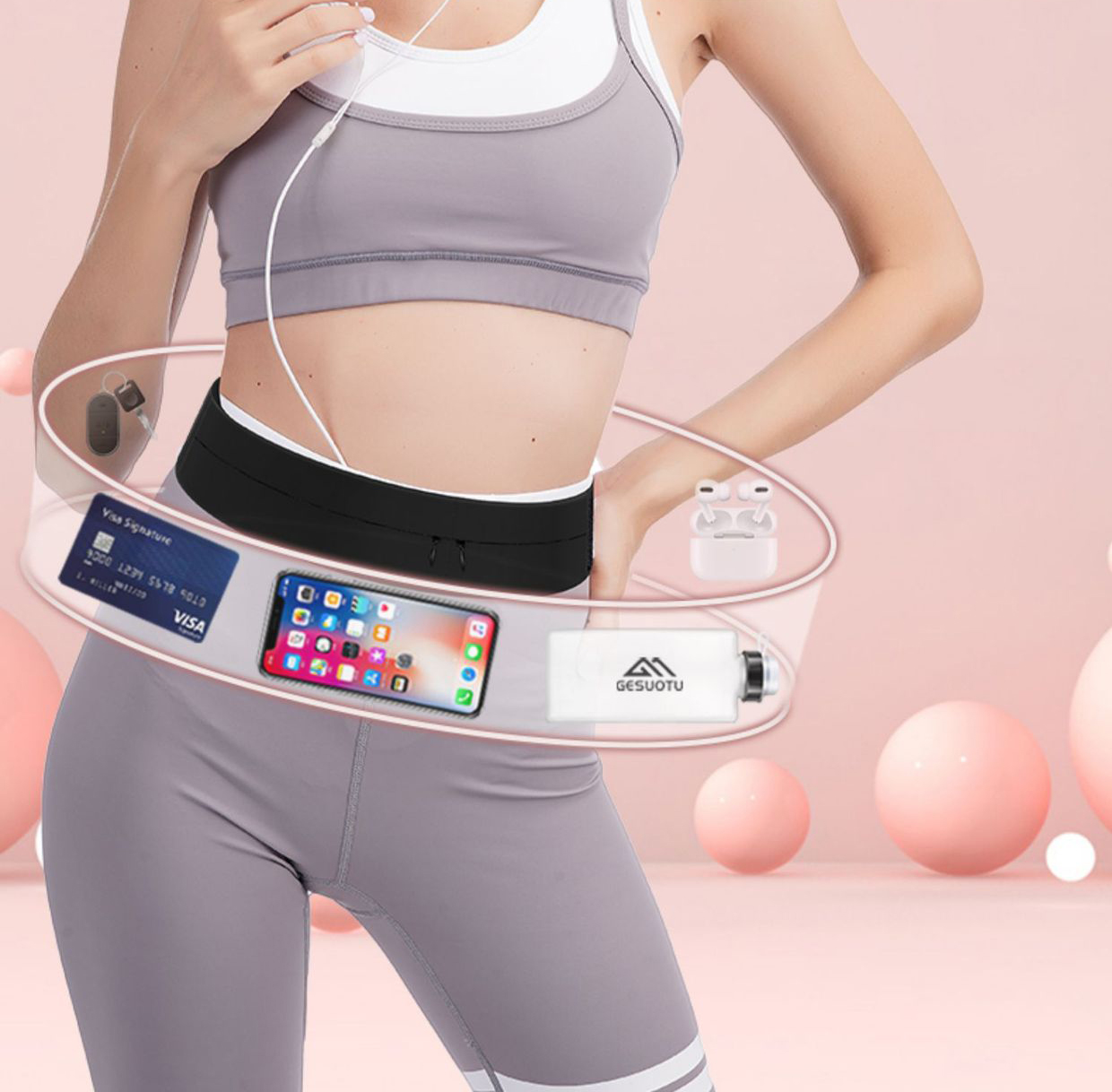 Running Belt Waist Bag with Wa - Running Jogging Gear recension och pris