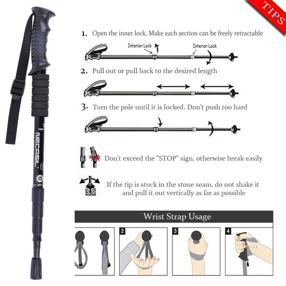 2pcs/lot Trekking poles hike w - Trekking Pole Carbon recension och pris