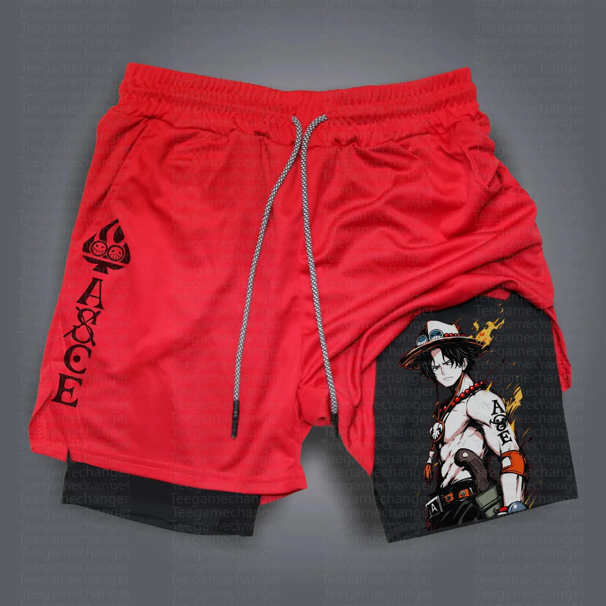 One Piece Anime Mens Gym Short - Running Cap Mesh recension och pris