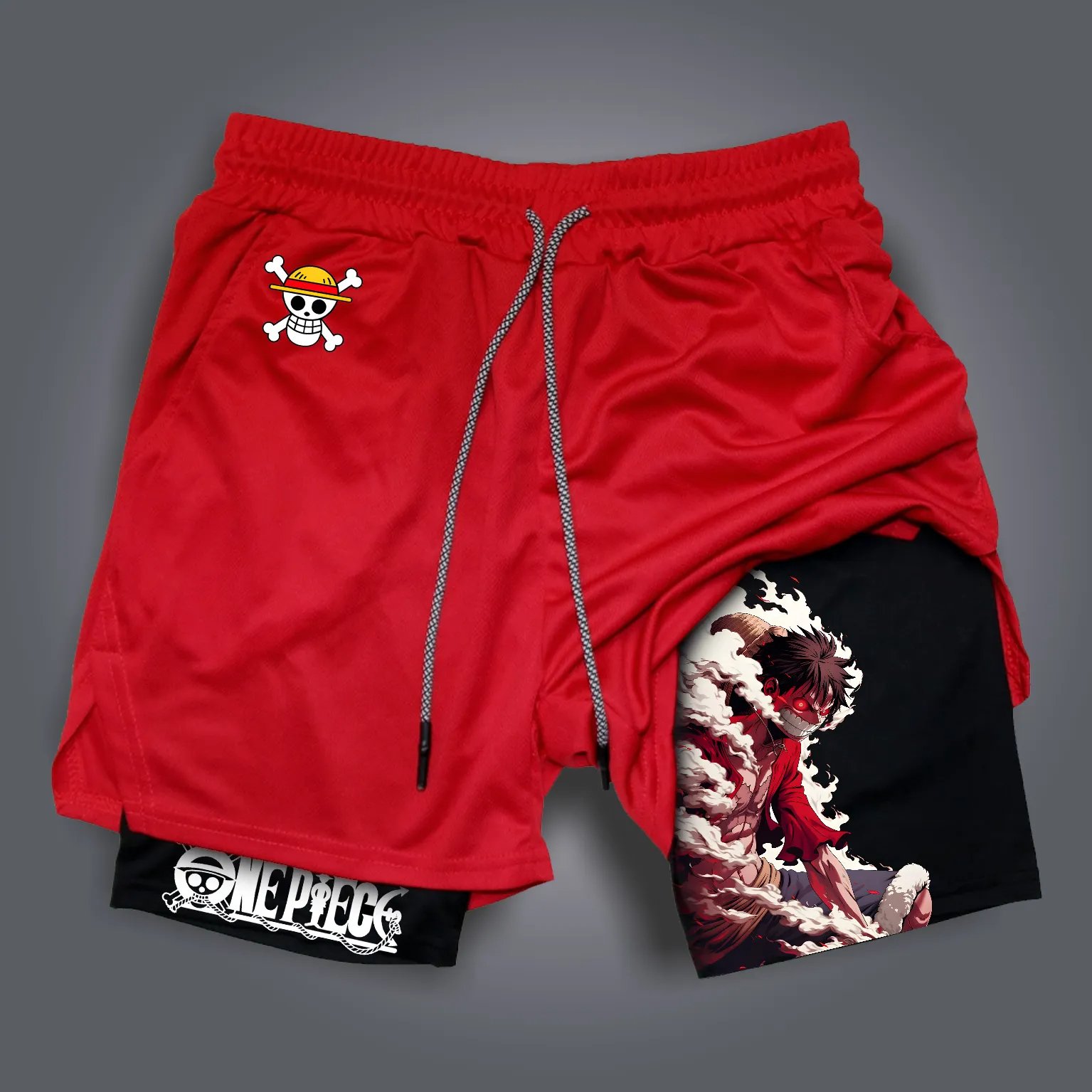 One Piece Anime Mens Gym Short - Running Cap Mesh recension och pris