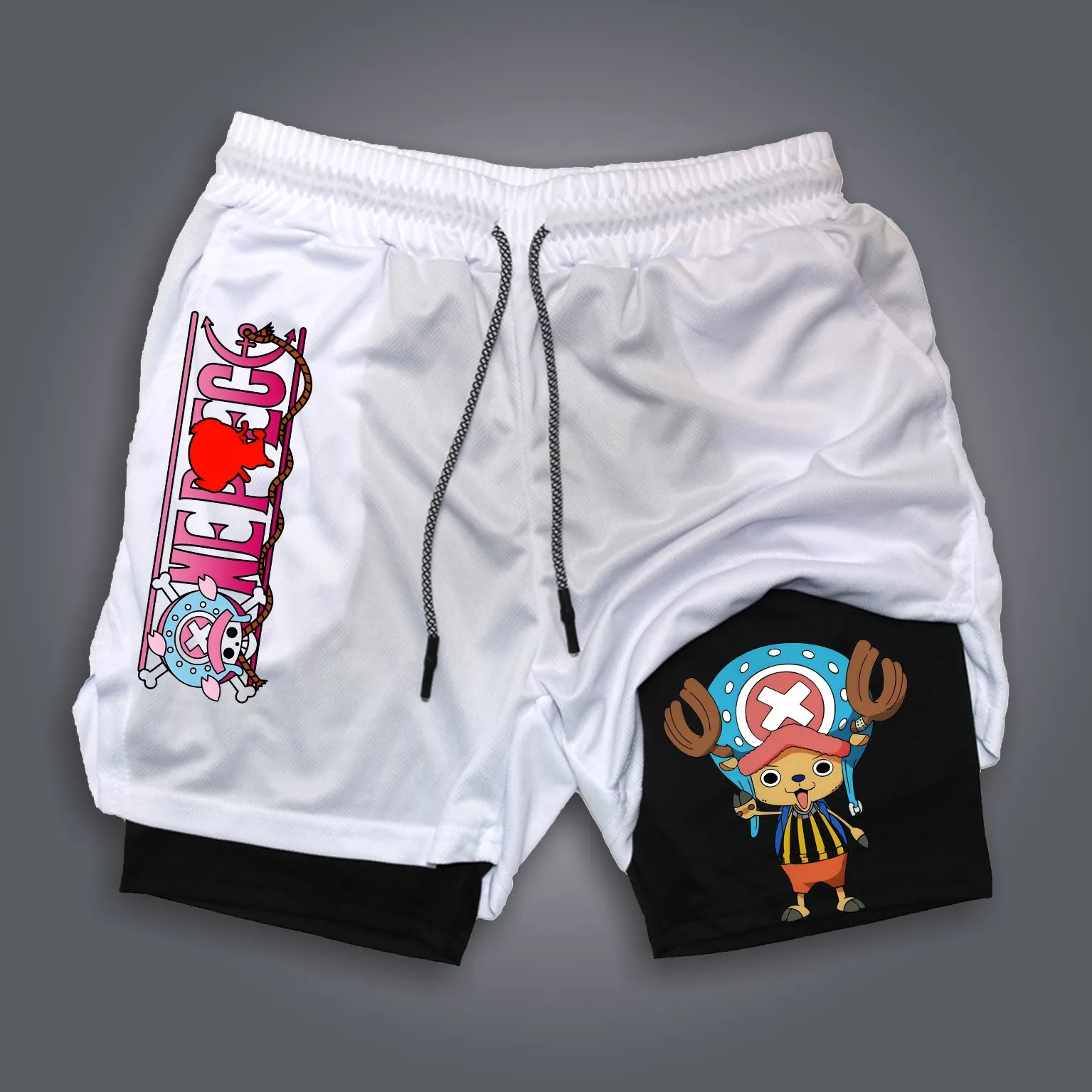 One Piece Anime Mens Gym Short - Running Cap Mesh recension och pris