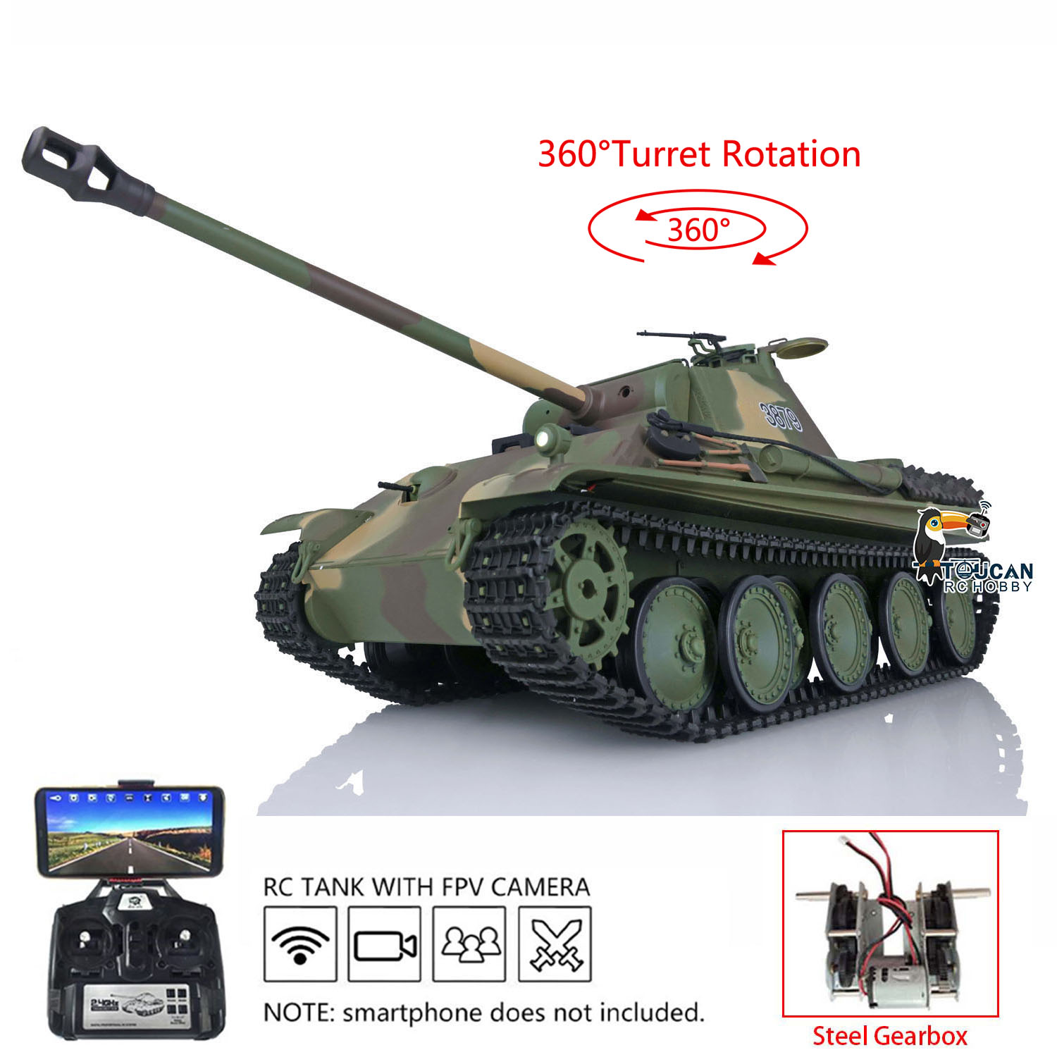 Heng Long 1/16 RC Tank 7.0 Pla - Running Gear Box recension och pris